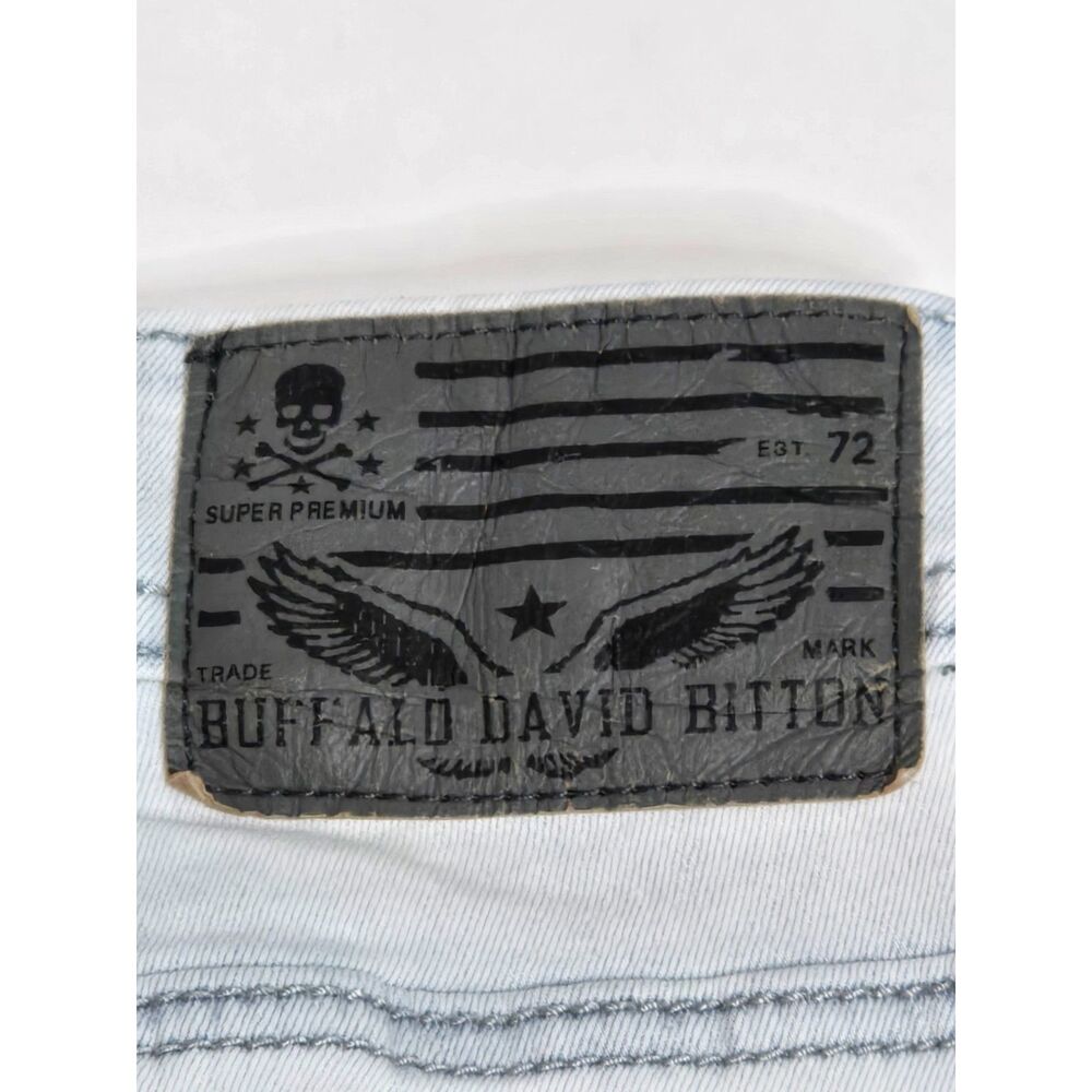 Buffalo David Bitton Ash-X Slim Stretch Jeans | Men's Size 33x32 | Light Gray - Picture 6 of 14